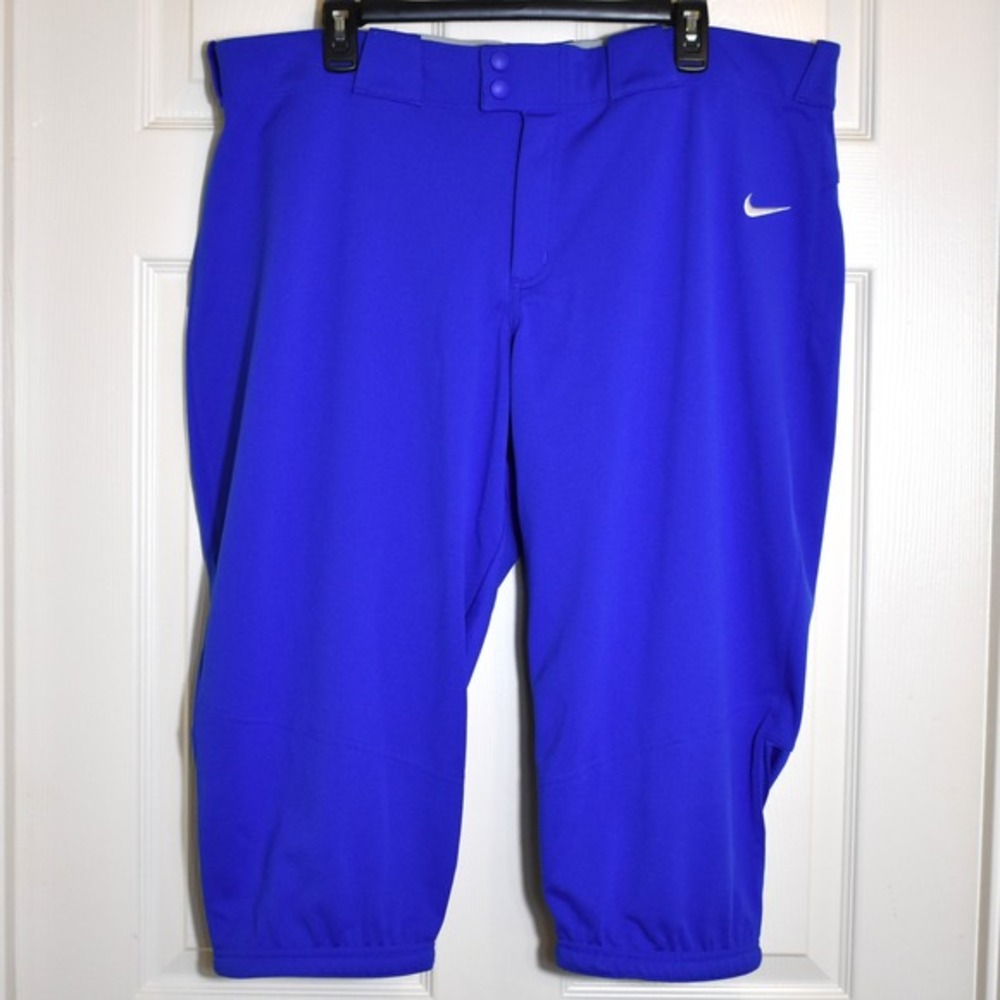 Nike Vapor Select‎ 3/4 Team Softball Pants Womens XXL Royal Blue NEW AV6718-493